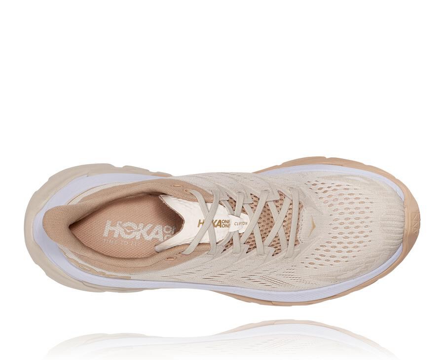 Hoka One One Clifton Edge Löparskor Herr - Beige - IENXU-1254